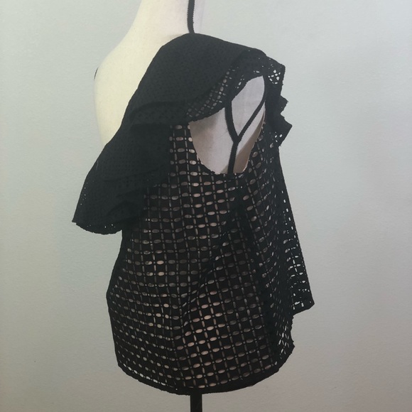 J. Crew One Shoulder Ruffle Top NWT! - Picture 3 of 8